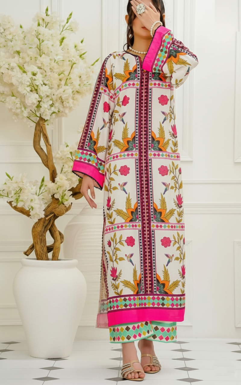 Co-Ord Set Ladies Unstitched 2 PC #034
