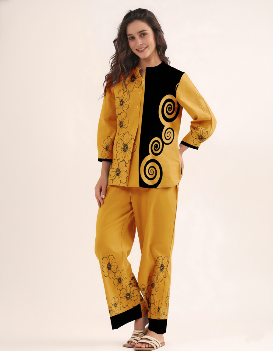 Co-Ord Set Ladies Unstitched 2 PC #050