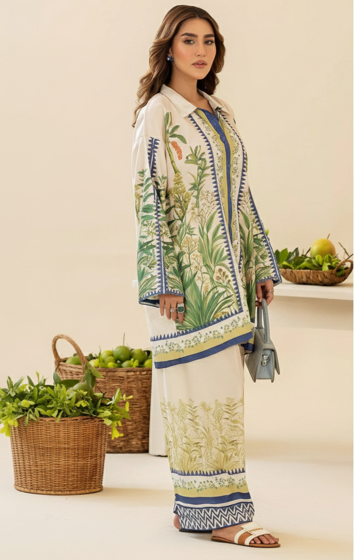 Co-Ord Set Ladies Unstitched 2 PC #058