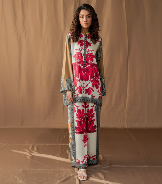Co-Ord Set Ladies Unstitched 2 PC #017
