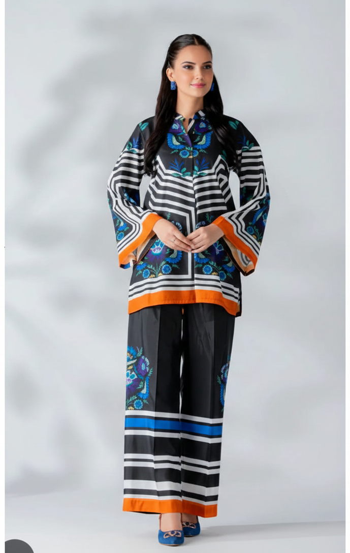 Co-Ord Set Ladies Unstitched 2 PC #020
