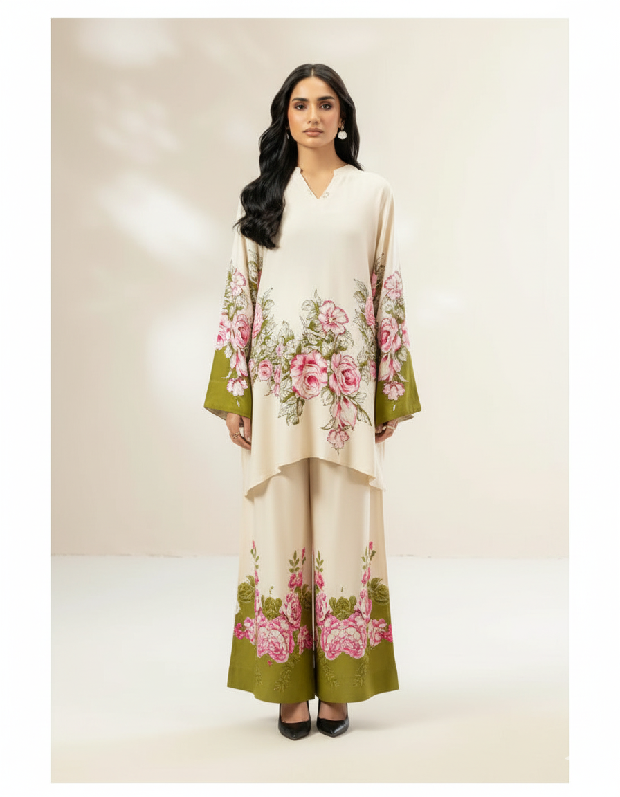 Co-Ord Set Ladies Unstitched 2 PC #046