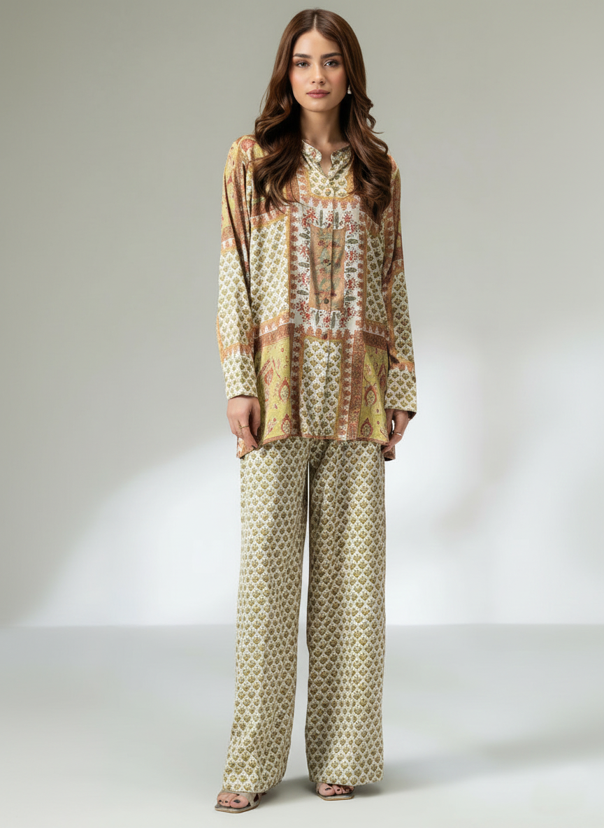 Co-Ord Set Ladies Unstitched 2 PC #067