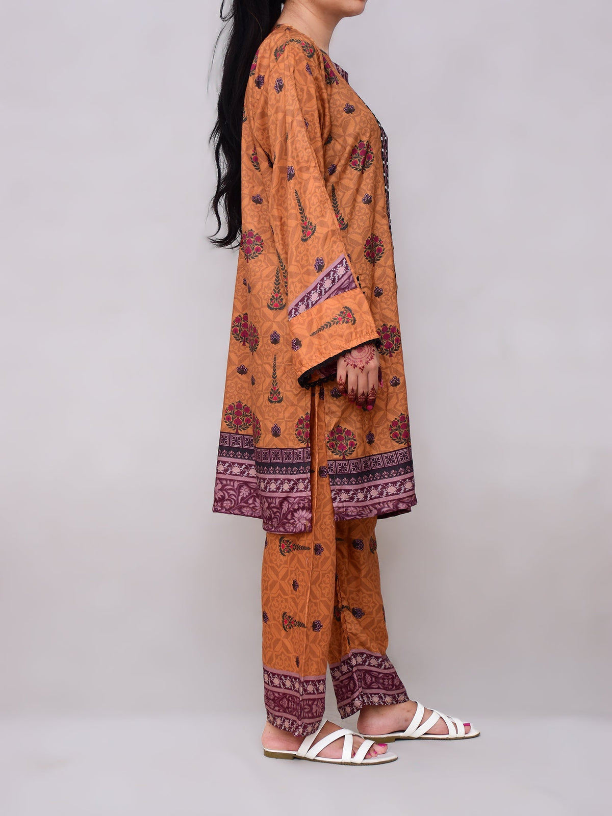 Premium Turkish Digital Linen with Mirror Winter Collection 2 PC