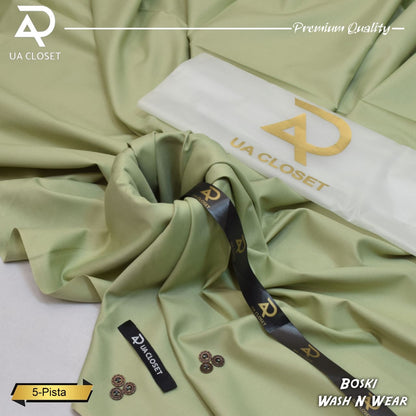 Korean Boski Wash n Wear Suits, ( دو سوٹ کی خریداری پر ایک واچ اور کی چین بلکل فری )