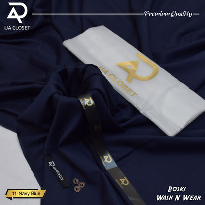 Korean Boski Wash n Wear Suits, ( دو سوٹ کی خریداری پر ایک واچ اور کی چین بلکل فری )