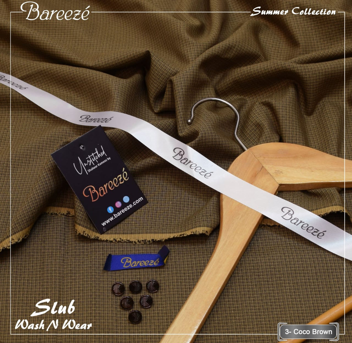 Slub wash n wear check design