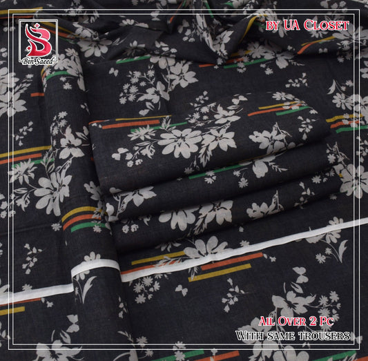 Lawn Ladies: 2-Piece Unstitched Floral Print #184